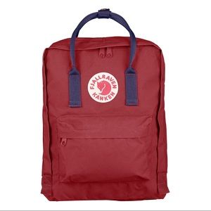 Ox Red and Royal Blue Fjallraven Kanken